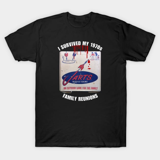 I Survived 1970s Family Reunion Lawn Jarts T-Shirt by TeesForThee